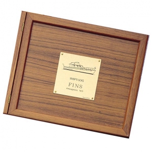 CP300 - Teak Log Cover, Powerboat Plate CP300 - Teak Log Cover, Powerboat Plate