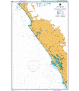 British Admiralty New Zealand Nautical Chart NZ42 Cape Reinga to Manukau Harbour