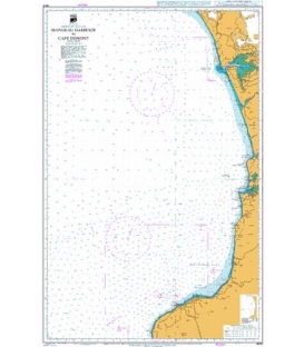 British Admiralty New Zealand Nautical Chart NZ43 Manukau Harbour to Cape Egmont