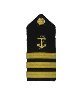 Chief Mate Anchor & 3 Stripes (Hard)