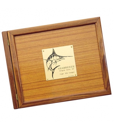 Teak Log Cover, Marlin Plate