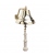 7" Brass Bell w/White Monkey's Fist Lanyard