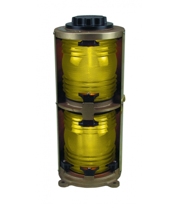 Double Lens Navigation Light 1166 - Yellow Towing Light (Heavy Duty Cast Bronze)