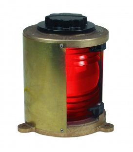 Single Lens Navigation Light - Red Side Lights 1172 (Heavy Duty Cast Bronze