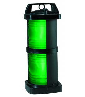 Double Lens Navigation Light - Green Side Light 1364 (Black Plastic)