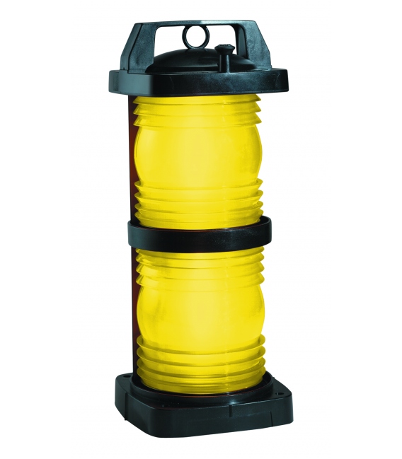Double Lens Navigation Light 1366 - Yellow Towing Light (Black Plastic)