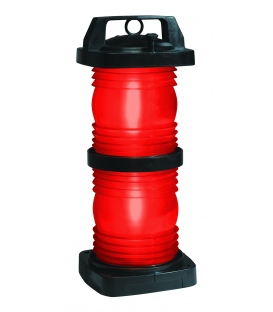 Double Lens Navigation Light - Red All-Round Navigation Light 1368 (Black Plastic)