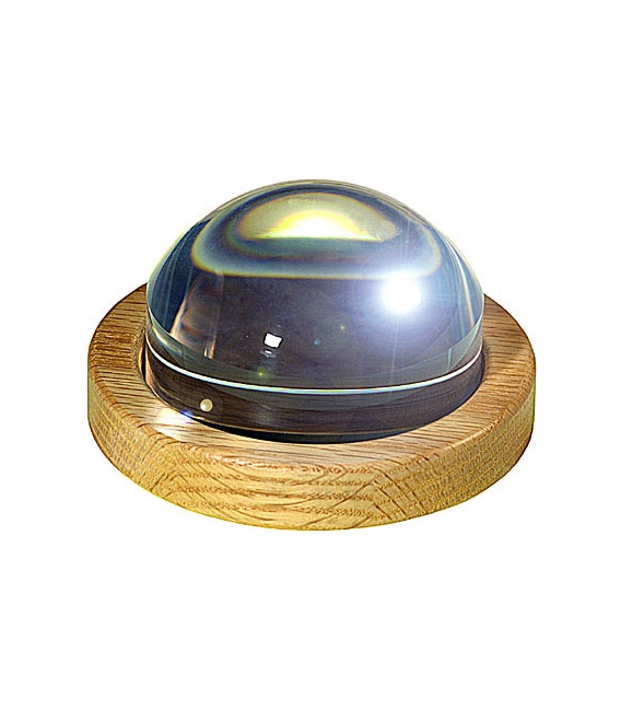 89mm (3.5 inch) Magnabrite® Magnifier with Round Oak Base