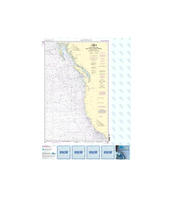 NOAA Chart 501 North Pacific Ocean West Coast Of North America Mexican Border To Dixon Entrance