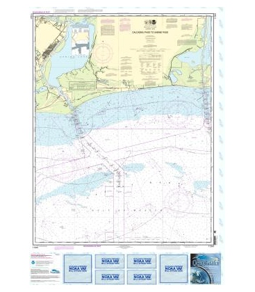 NOAA Chart 11341 Calcasieu Pass to Sabine Pass