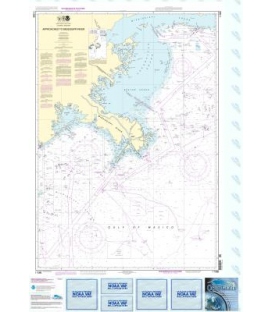 NOAA Chart 11366 Approaches to Mississippi River