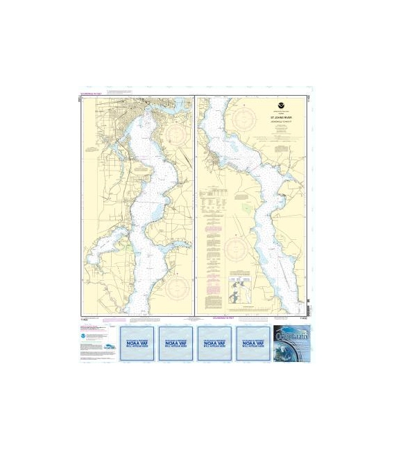 NOAA Chart 11492 St. Johns River Jacksonville to Racy Point