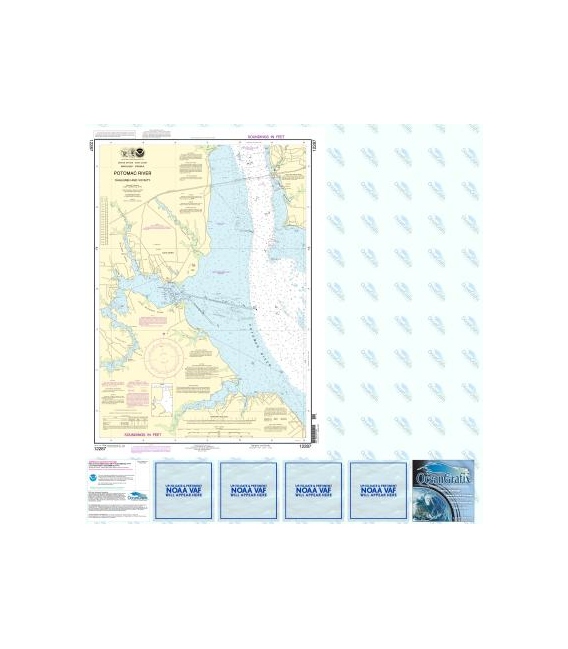 NOAA Chart 12287 Potomac River Dahlgren and Vicinity