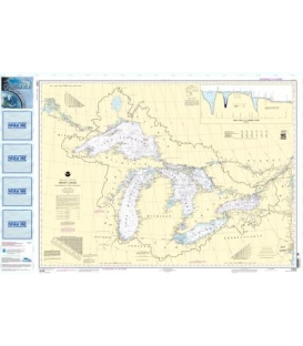 NOAA Chart 14500 Great Lakes, Lake Champlain to Lake of the Woods