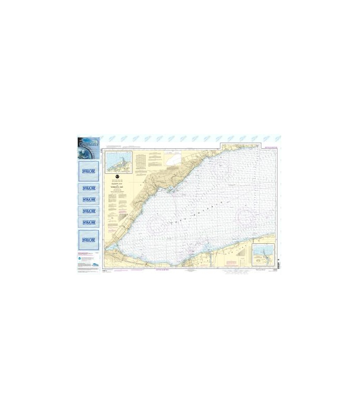 OceanGrafix NOAA Nautical Charts 14810 Olcott Harbor to Toronto, Olcott and Wilson Harbors