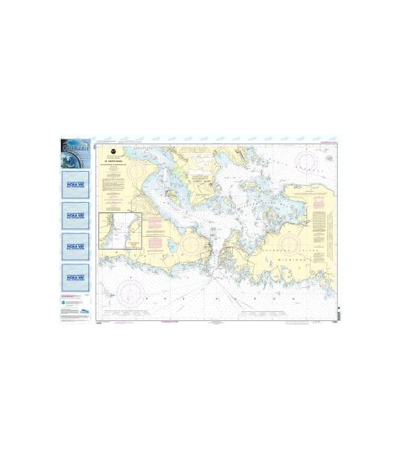 NOAA Chart 14882 St. Mars River - Detour Passage to Munuscong Lake - Detour Passage