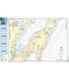 NOAA Chart 14910 Lower Green Bay - Oconto Harbor - Algoma