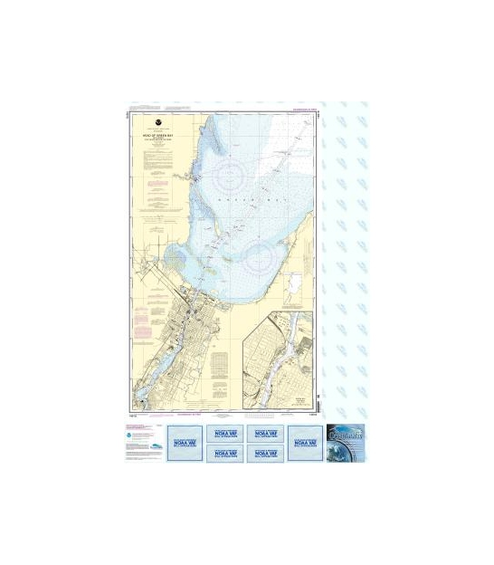 NOAA Chart 14901 Lake Michigan Mercator Projection 46.35 X 28.33 Matte Plastic Map
