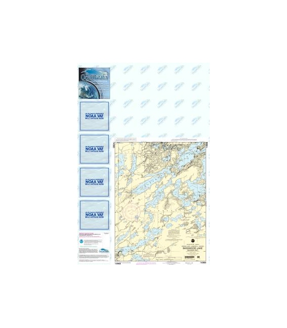 NOAA Chart 14988 Basswood Lake, Western Part