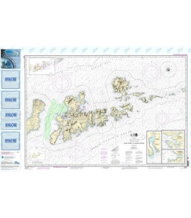 NOAA Chart 16471 Atka Pass to Adak Strait - Three Arm Bay, Adak Island - Kanaga Bay, Kanaga Island - Chapel Roads and Chapel Cov