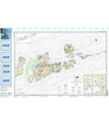 OceanGrafix NOAA Nautical Charts 16471 Atka Pass to Adak Strait, Three ...