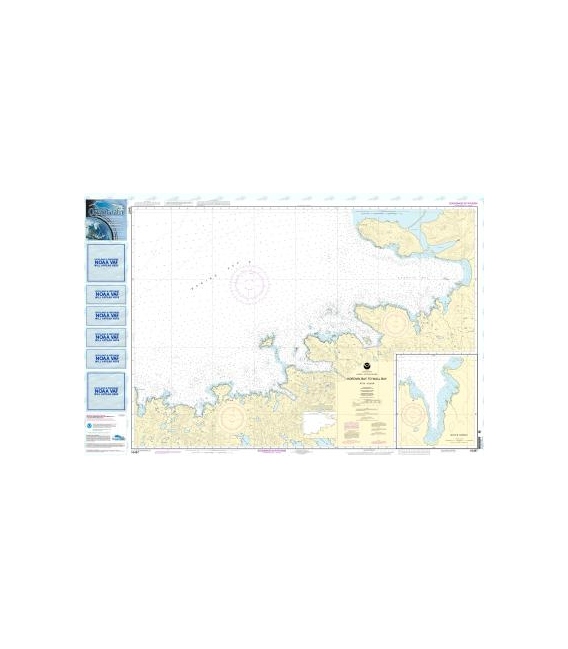 NOAA Chart 16487 Korovin Bay to Wall Bay-Atka Island - Martin Harbor