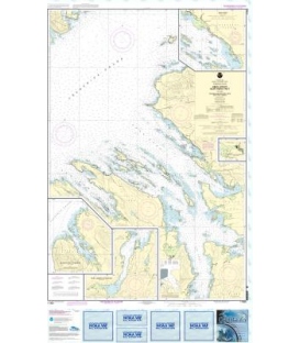 NOAA Chart 17368 Keku Strait-northern part, including Saginaw and Security Bays and Port Camden - Kake Inset