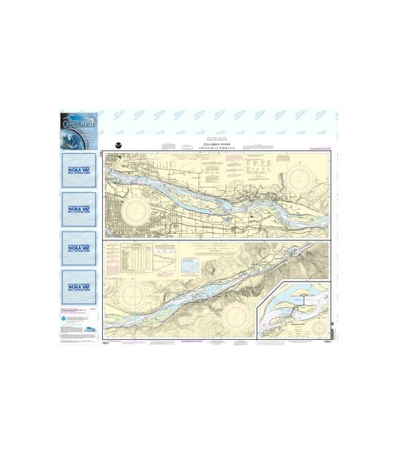 NOAA Chart 18531 Columbia River Vancouver to Bonneville - Bonneville Dam