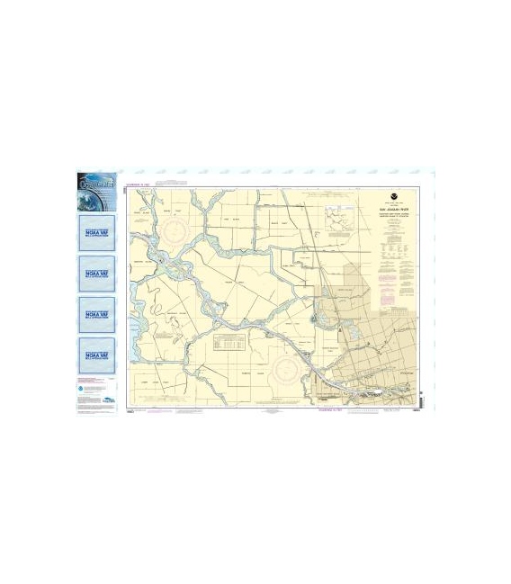 NOAA Chart 18663 San Joaquin River Stockton Deep Water Channel Medford Island to Stockton