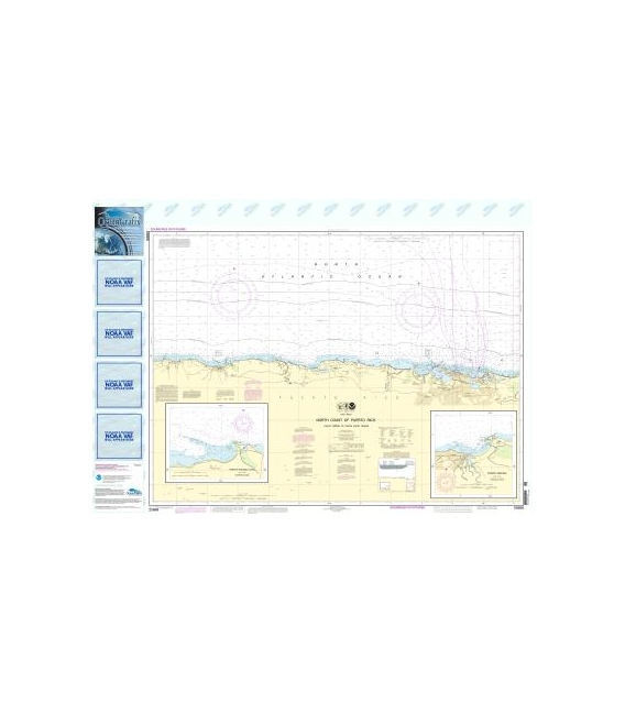 NOAA Chart 25668 North Coast of Puerto Rico Punta Penon to Punta Vacia Talega - Puerto Arecibo - Puerto Palmas Altas