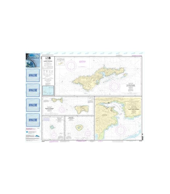 NOAA Chart 83484 U.S. Possessions in Samoa Islands Manua Islands - Pago Pago Harbor - Tutuila Island - Rose Atoll - Swains Islan