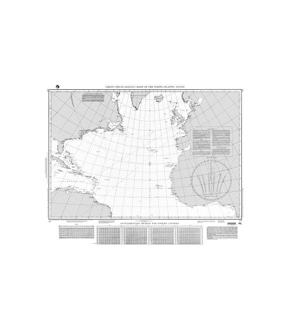DM 17 Great Circle Sailing Chart of the North Atlantic Ocean