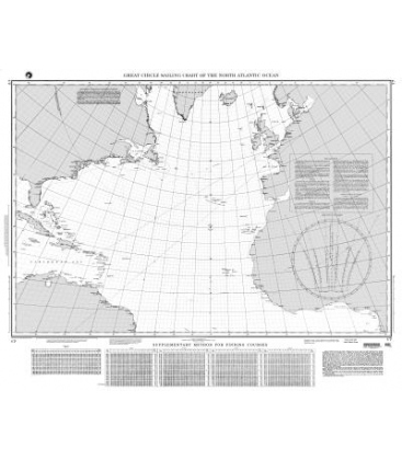 DM 17 Great Circle Sailing Chart North Atlantic Ocean