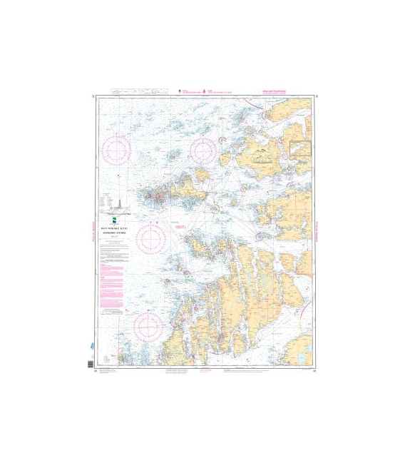 Norwegian Nautical Chart 25 Sognesjoen - Stavenes