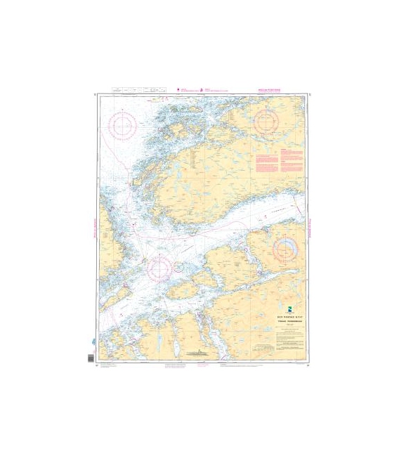 Norwegian Nautical Chart 37 Tyrhaug - Trondheimsleia