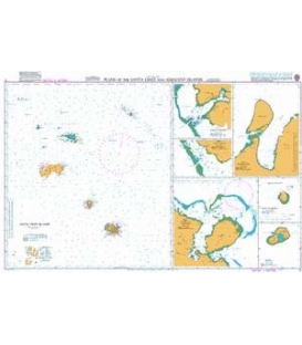 British Admiralty Nautical Chart 17 Plans of the Santa Cruz and Adjacent Islands