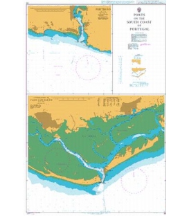 British Admiralty Nautical Chart 83 Ports on the South Coasts of Portugal
