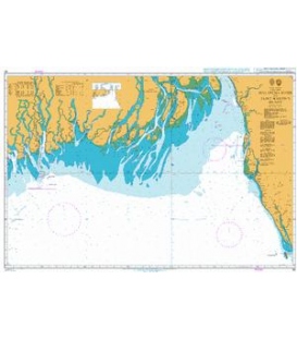 British Admiralty Nautical Chart 90 Malancha River to Saint Martin's Island