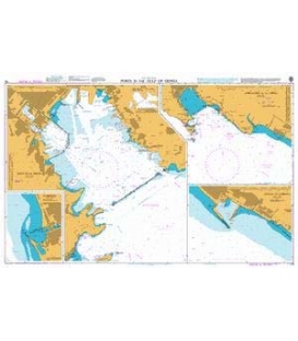British Admiralty Nautical Chart 118 Ports in the Gulf of Genoa