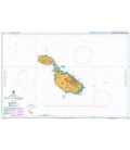 British Admiralty Nautical Chart 0194 Approaches to Malta and Ghawdex (Gozo)