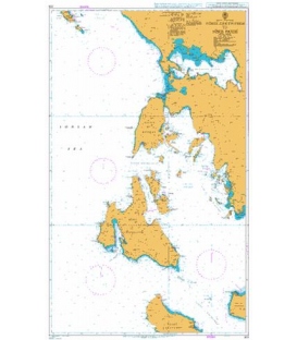 British Admiralty Nautical Chart 203 Nisos Zakynthos to Nisos Paxoi