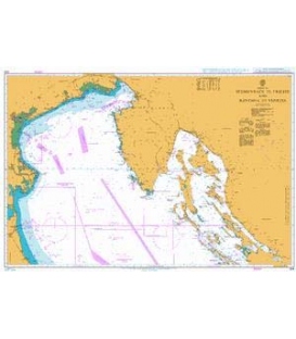 British Admiralty Nautical Chart 204 Sedmovrace to Trieste and Ravenna to Venezia