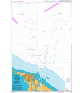 British Admiralty Nautical Chart 241 Outer Approaches to Port Said (Bur Sa`id)