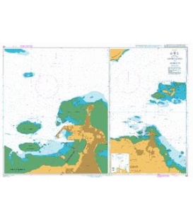 British Admiralty Nautical Chart 262 Approaches to Djibouti