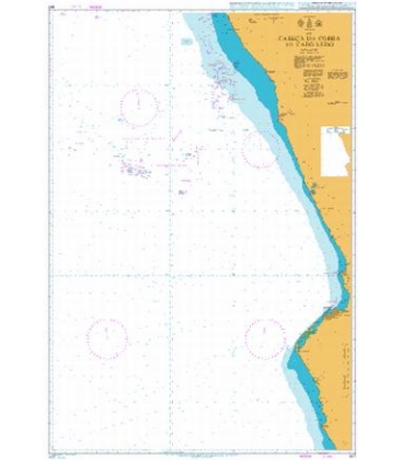 British Admiralty Nautical Chart 307 Cabeca da Cobra to Cabo Ledo