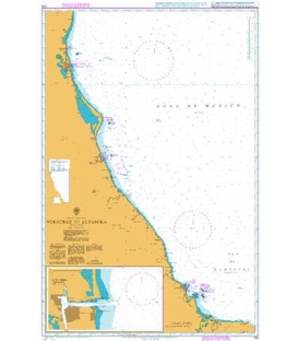 British Admiralty Nautical Chart 376 Veracruz to Altamira