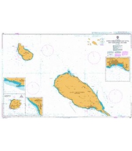British Admiralty Nautical Chart 487 Saint Christopher (Saint Kitts), Sint Eustatius and Saba