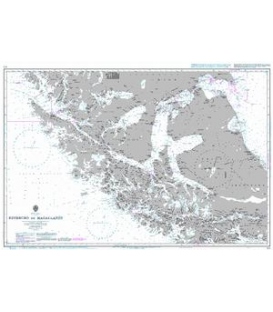 British Admiralty Nautical Chart 554 Estrecho de Magallanes