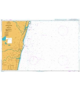 British Admiralty Nautical Chart 573 Approaches to Chennai