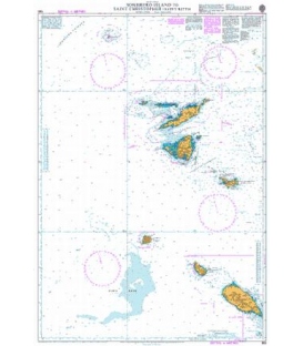 British Admiralty Nautical Chart 583 Sombrero Island to Saint Christopher (Saint Kitts)